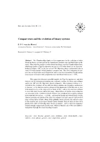 Compact Stars and the Evolution of Binary Systems
