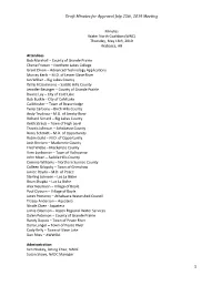 Draft Minutes for Approval July 25Th, 2019 Meeting 1