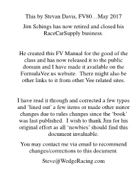 Getting Started in Formula Vee (W/ Formula First and Vintage Vee Updates)