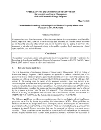 Guidelines for Providing Archaeological and Historic Property Information Pursuant to 30 CFR Part 585