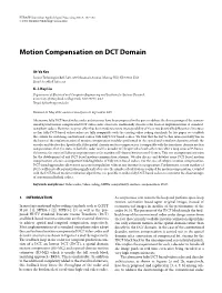 Motion Compensation on DCT Domain