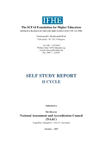 Self Study Report Ii Cycle
