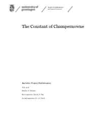 The Constant of Champernowne