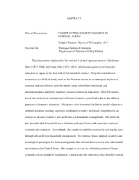 ABSTRACT Title of Dissertation: CONSTRUCTING