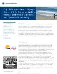 City of Redondo Beach Deploys Xirrus High Performance Wi-Fi to Improve Staff/Public Experience and Operational Efficiency