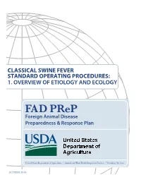 Classical Swine Fever Standard Operating Procedures: 1. Overview of Etiology and Ecology