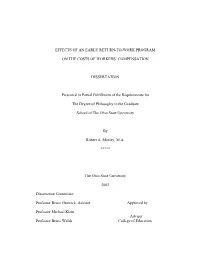 Effects of an Early Return-To-Work Program