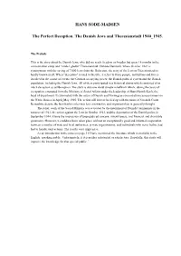 HANS SODE-MADSEN the Perfect Deception. the Danish Jews And