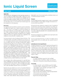 HR2-214 Ionic Liquid Screen Documents