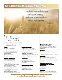 July 13, 2014 | Fifteenth Sunday in Ordinary Time