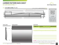 Lumber Pattern Data Sheet Log Cabin Lumber Patterns | V1.0