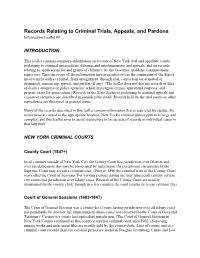 Records Relating to Criminal Trials, Appeals, and Pardons Information Leaflet #9