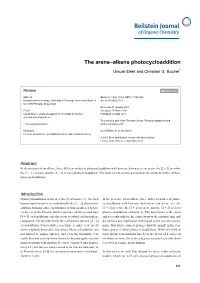 The Arene–Alkene Photocycloaddition