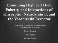The Determination of Activated Neurokinin B