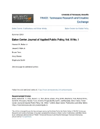 Baker Center Journal of Applied Public Policy, Vol. III No. I