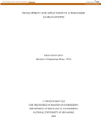 Development and Application of a Web-Based Kanban System