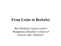 From Locke to Berkeley