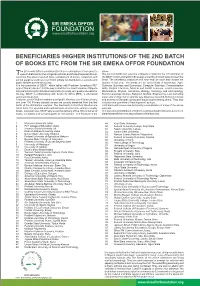 List of Beneficiaries