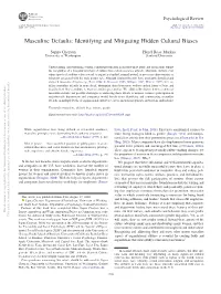 Masculine Defaults: Identifying and Mitigating Hidden Cultural Biases