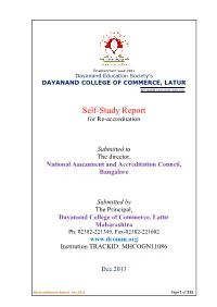 Self-Study Report for Re-Accreditation