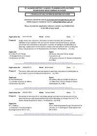 St Albans District Council Planning Applications Registered Week Ending 09/10/2020
