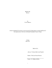 Stories by Conor Hultman a Thesis Submitted to the Faculty of The