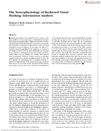 The Neurophysiology of Backward Visual Masking: Information Analysis