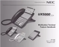 UX5000 Feature Guide