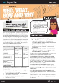 WHO, WHAT, HOW and WHY Fact Sheet