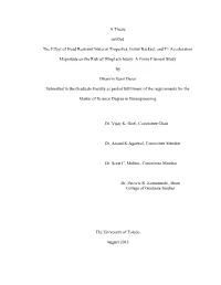 A Thesis Entitled the Effect of Head Restraint