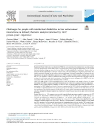 Challenges for People with Intellectual Disabilities in Law Enforcement Interactions in Ireland; Thematic Analysis Informed by 1537 Person-Years’ Experience