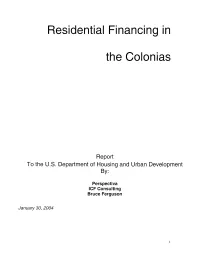 Residential Financ Ng N