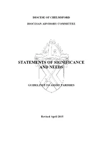Statements of Significance and Needs