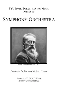 Symphony Program