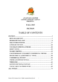 Table of Contents