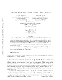 A Weakly Stable Algorithm for General Toeplitz Systems