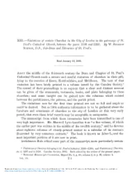 ABOUT the Middle of the Thirteenth Century the Dean and Chapter of St