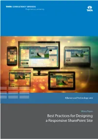 Best Practices for Designing a Responsive Sharepoint Site About the Author