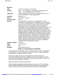 Chapter 4: Facts About the Constitution