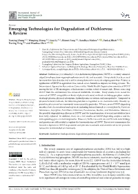 Emerging Technologies for Degradation of Dichlorvos: a Review