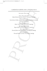 General Editors P. E. Easterling Philip Hardie Neil Hopkinson Richard