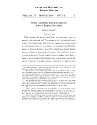 Minor Abortions in Illinois and the Judicial Bypass Procedure