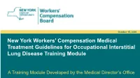 Occupational Interstitial Lung Disease Training Module