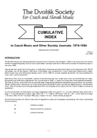 CUMULATIVE INDEX: SECTION (A): ARTICLES