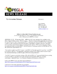 For Immediate Release CONTACT