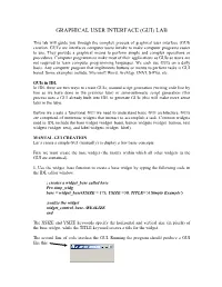 Graphical User Interface (Gui) Lab