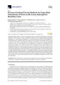 Pressure-Gradient Forcing Methods for Large-Eddy Simulations of Flows in the Lower Atmospheric Boundary Layer