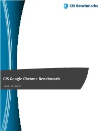 CIS Google Chrome Benchmark