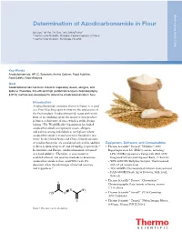 Determination of Azodicarbonamide in Flour