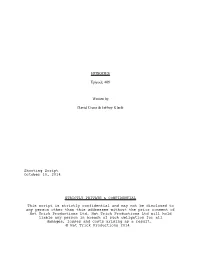 EPISODE 409 Final Shooting Script